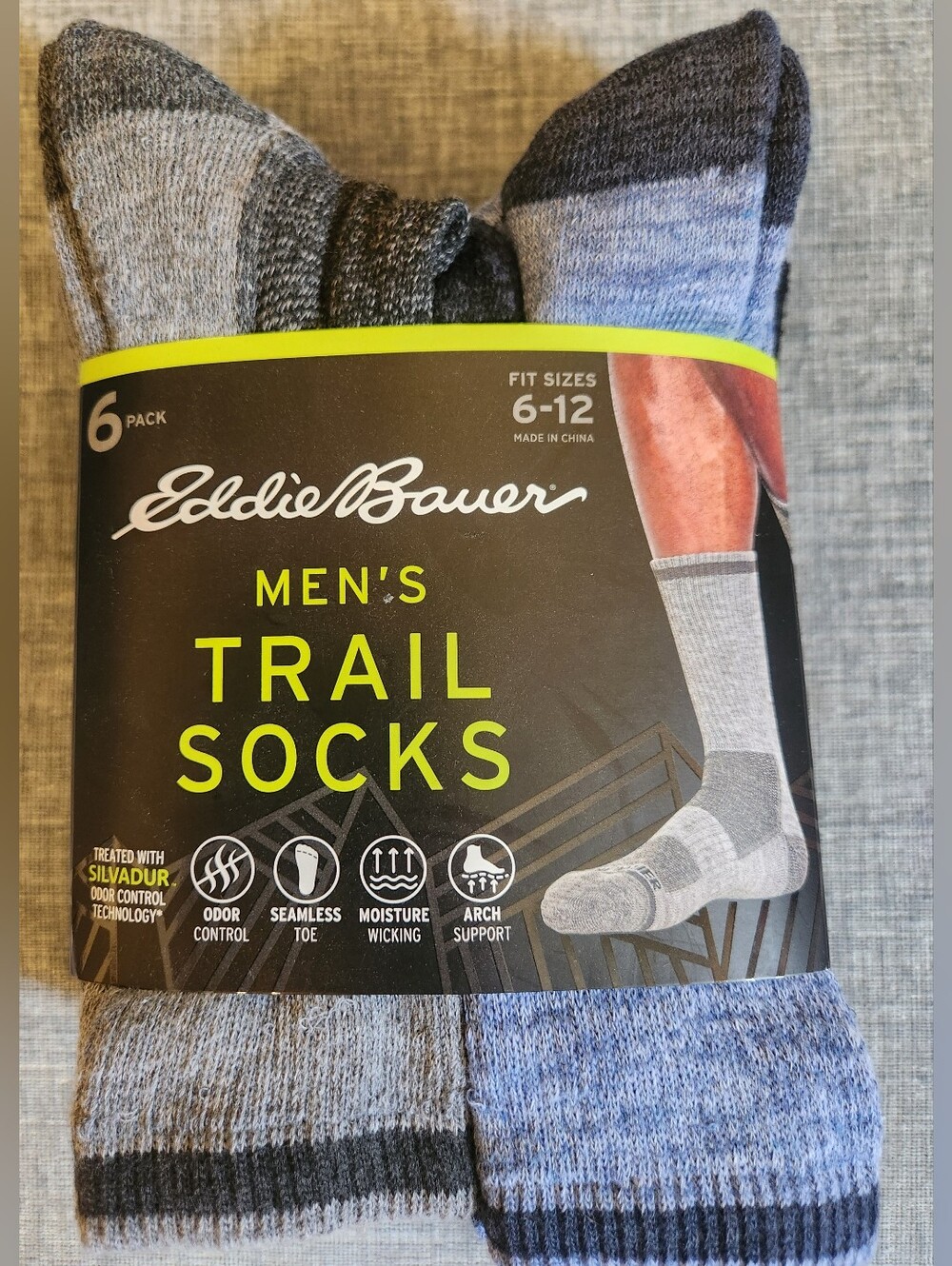 Men's Trail Socks 6 PAIRS